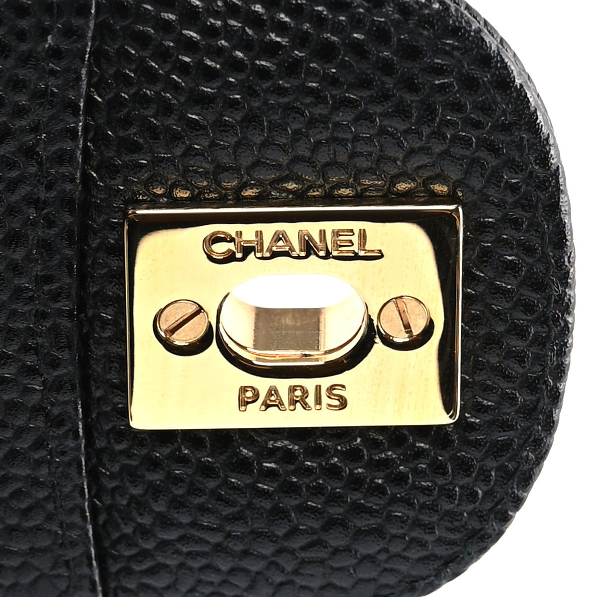 Medium Quilted Caviar Flap Shoulder Bag - Black