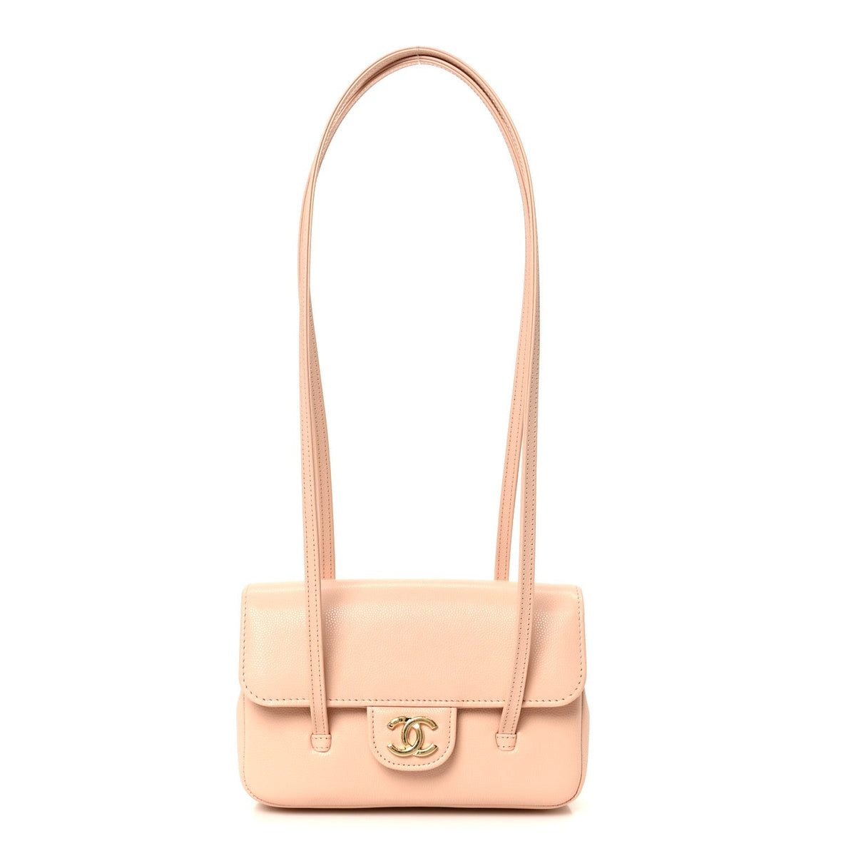 Mini Caviar Shoulder Bag - Pink