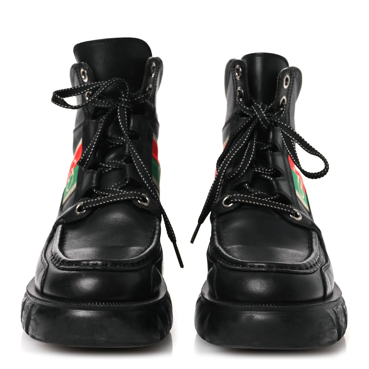 Gucci Calfskin Web Women's Interlocking G Boots 38 Black