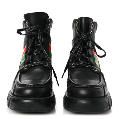 Gucci Calfskin Web Women's Interlocking G Boots 38 Black
