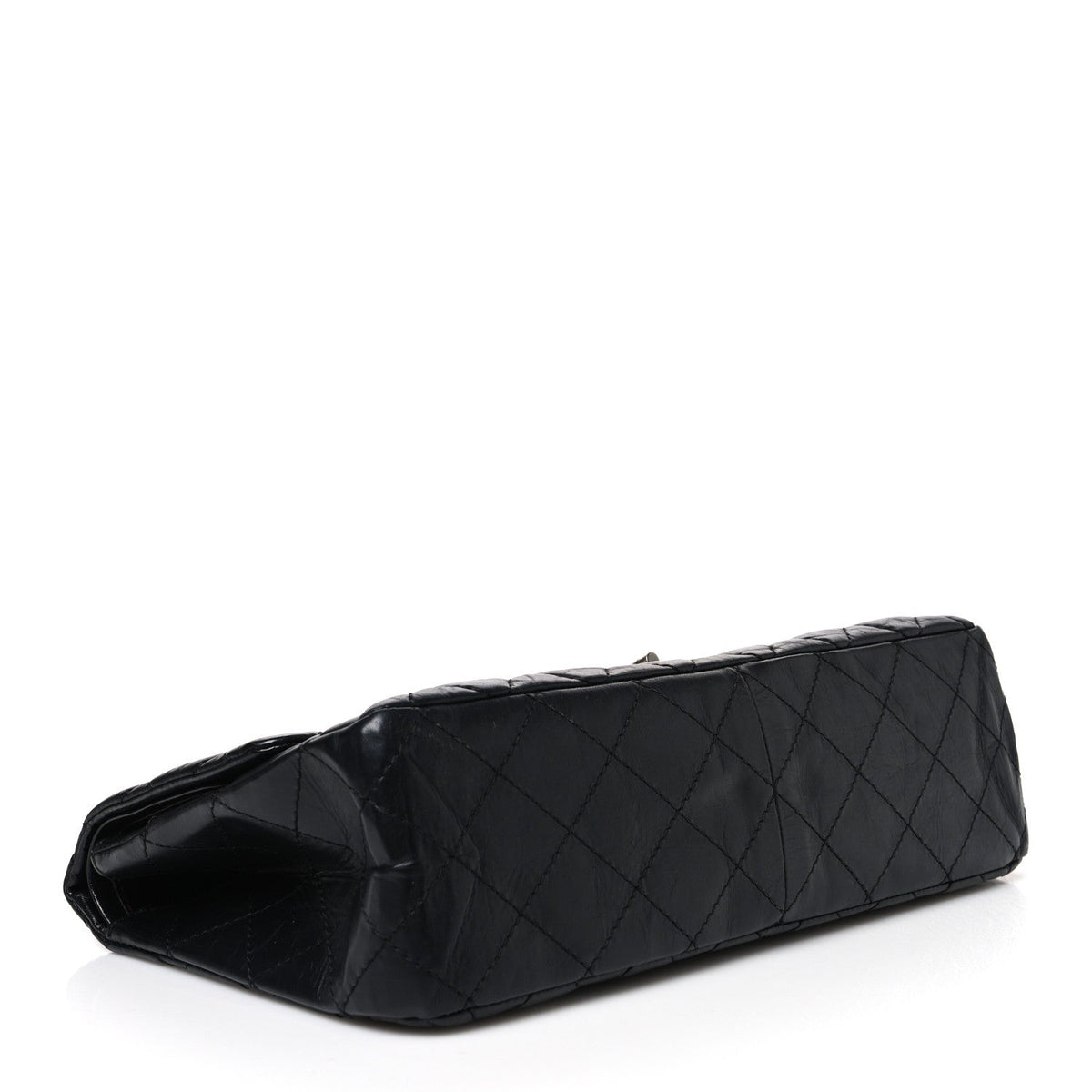 Quilted Calfskin Flap Shoulder Bag - Black