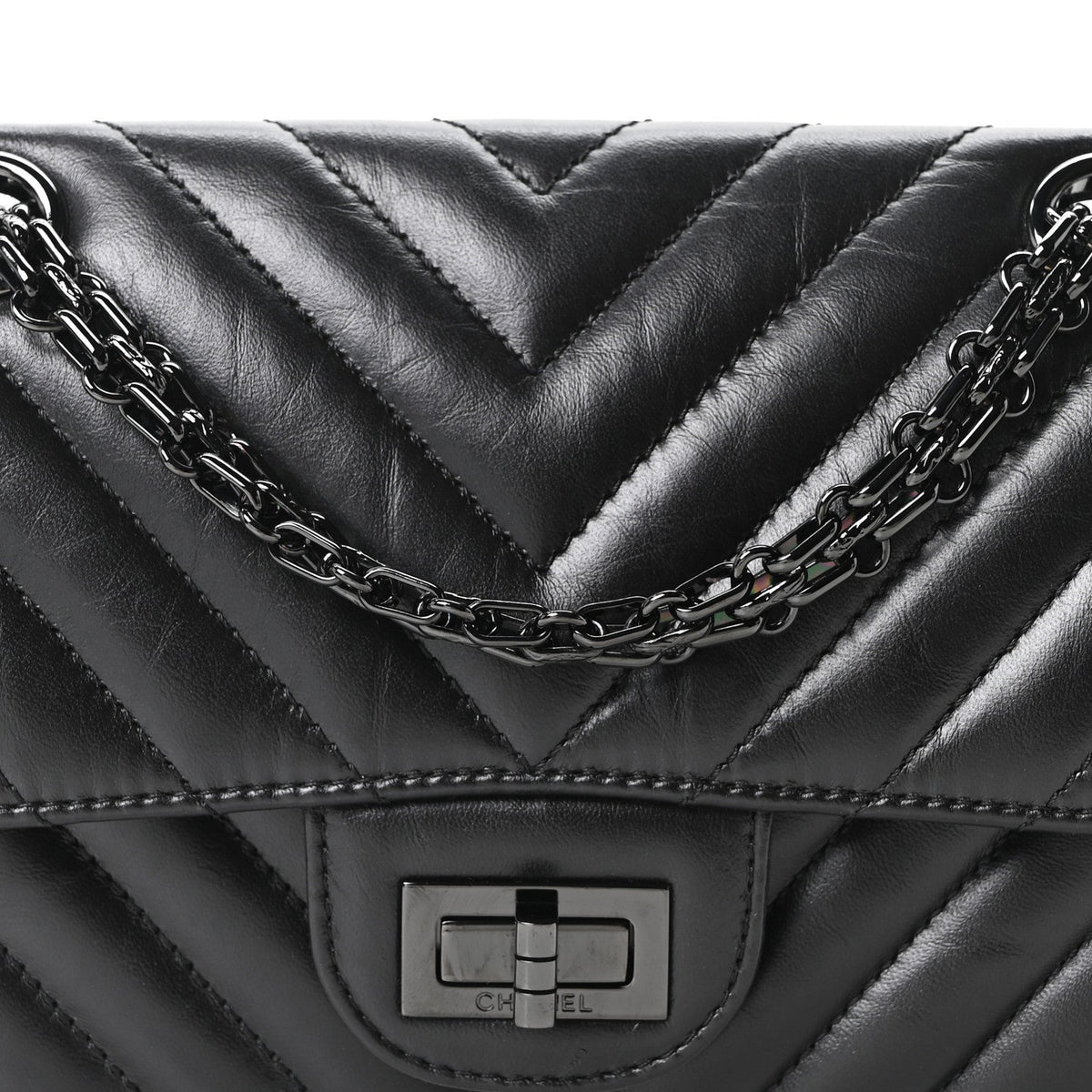 Mini Quilted Calfskin Flap Shoulder Bag - Black