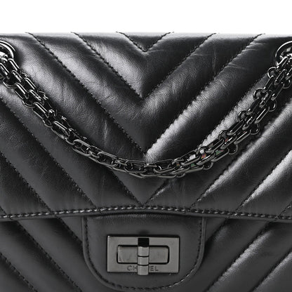Mini Quilted Calfskin Flap Shoulder Bag - Black