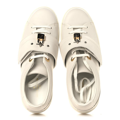 Louis Vuitton Calfskin Women's Front Row Sneakers 36.5 White