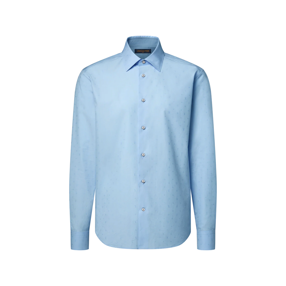 Men's Mini Monogram Long-Sleeved Cotton Poplin Shirt