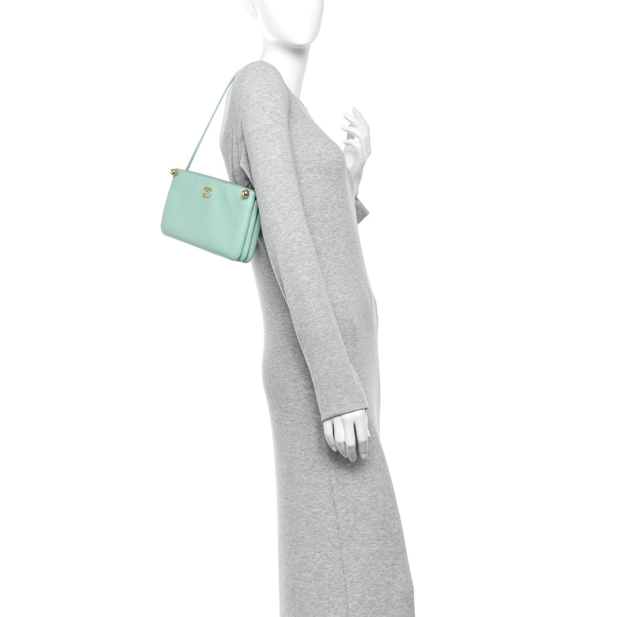 Calfskin Clutch Bag - Green