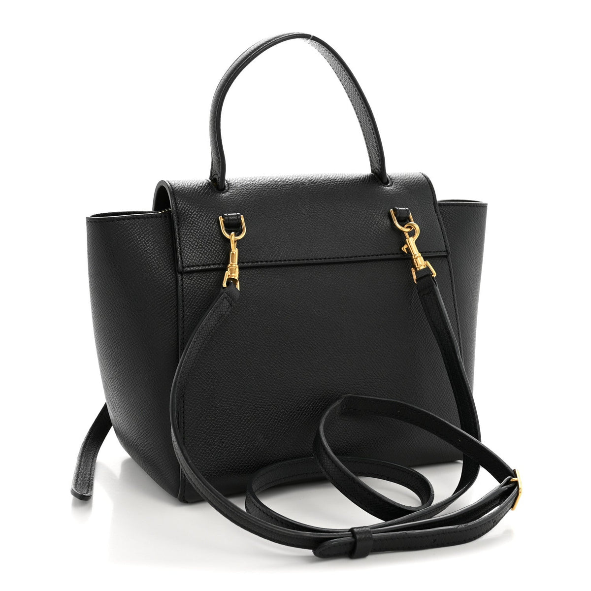 Nano Calfskin Belt Bag - Black