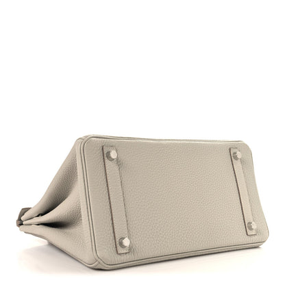 Togo Birkin 30 Gris Perle Handbag