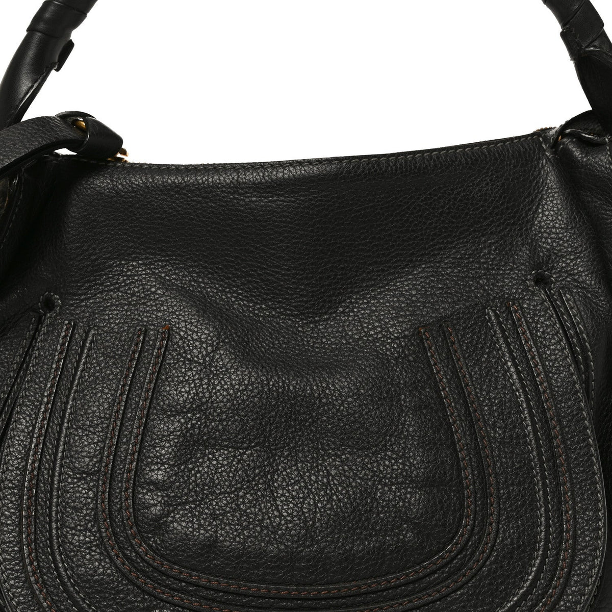 Medium Calfskin Hobo Bag - Black