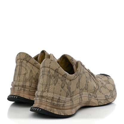 Gucci Plume Calfskin Men's Run Sneakers 11.5 Beige Ebony