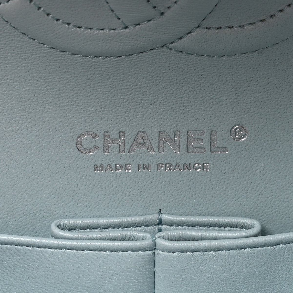 Medium Quilted Lambskin Flap Shoulder Bag - Light Blue