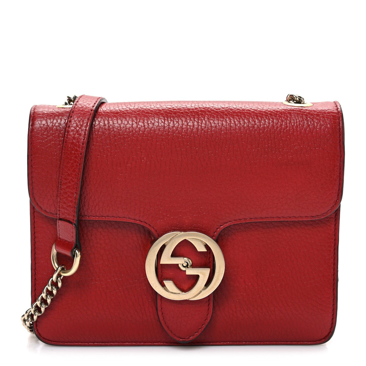Small Calfskin Shoulder Bag - Red