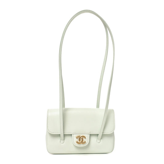 Mini Caviar Shoulder Bag - Light Blue