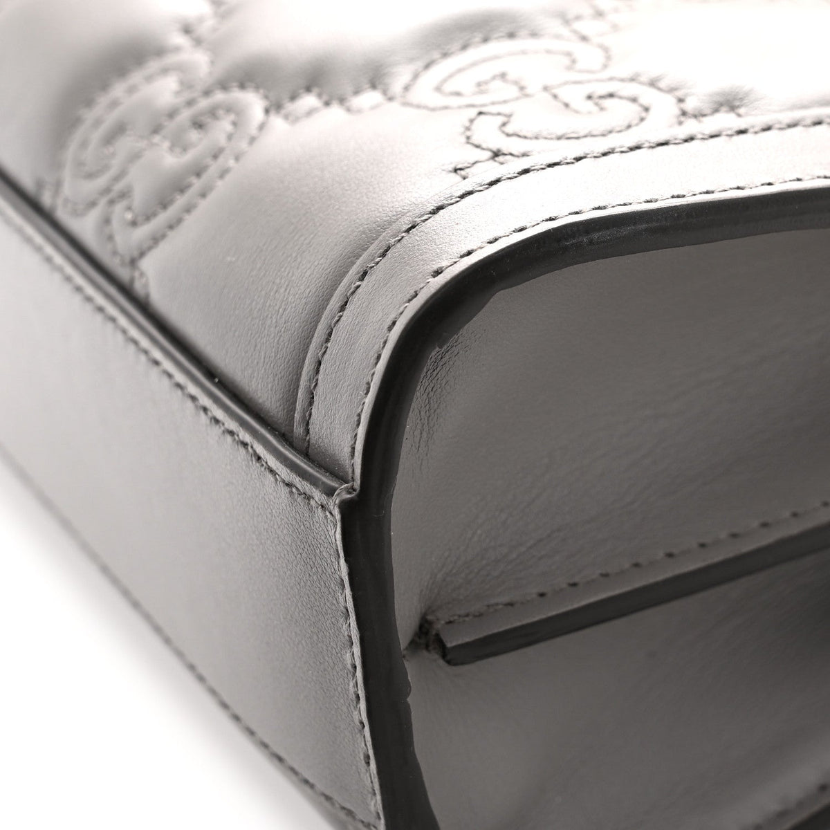 Small Calfskin Shoulder Bag - Grey
