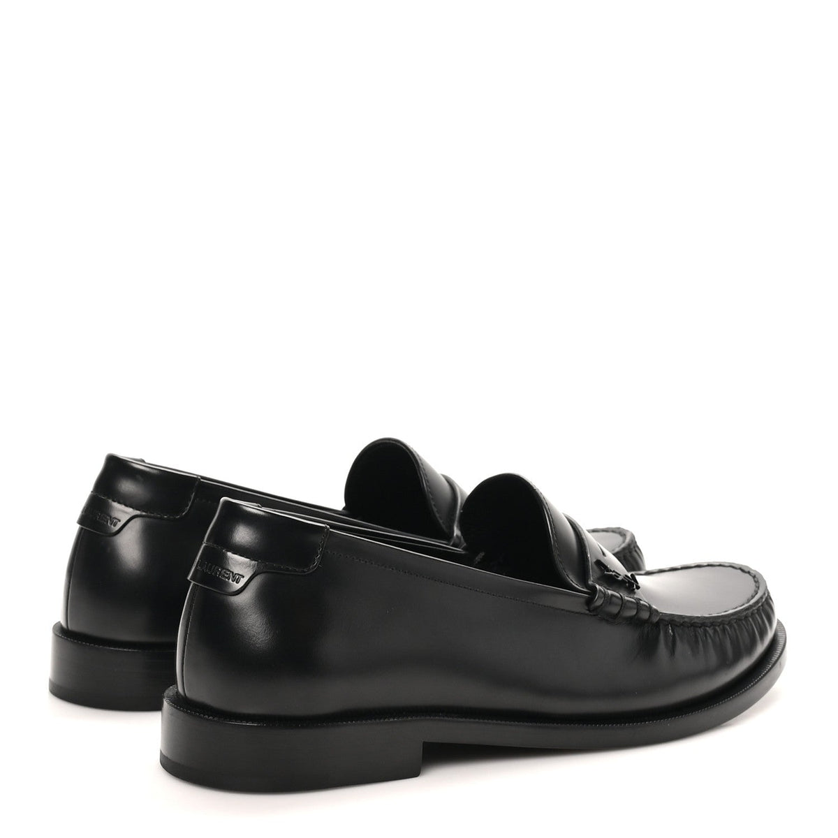 Saint Laurent Calfskin Men's Le Loafer 15 Moccasins 40 Black