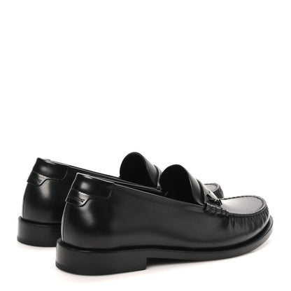 Saint Laurent Calfskin Men's Le Loafer 15 Moccasins 40 Black