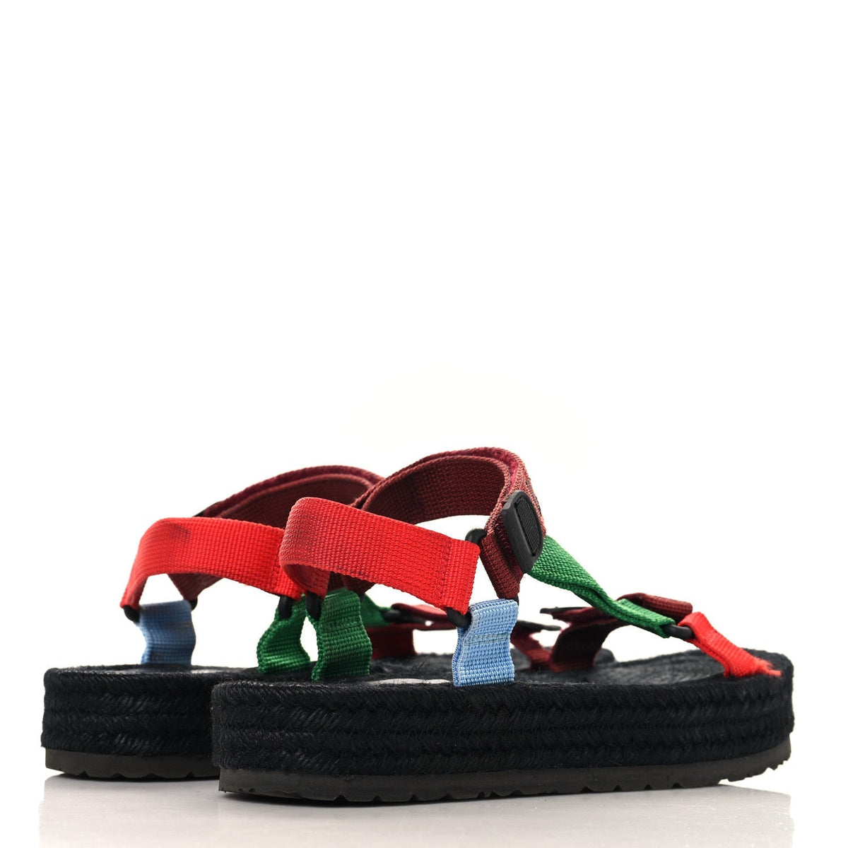 Loewe Raffia Women's Paula's Ibiza Strappy Espadrille Sandals 40 Black Multicolor