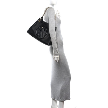 Medium Calfskin Shoulder Bag - Black