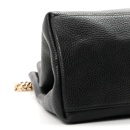 Medium Calfskin Shoulder Bag - Black
