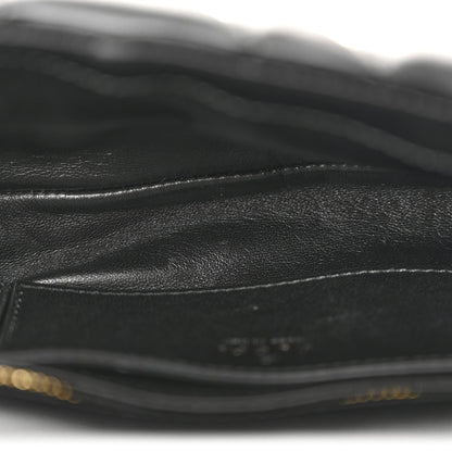 Mini Quilted Lambskin Shoulder Bag - Black