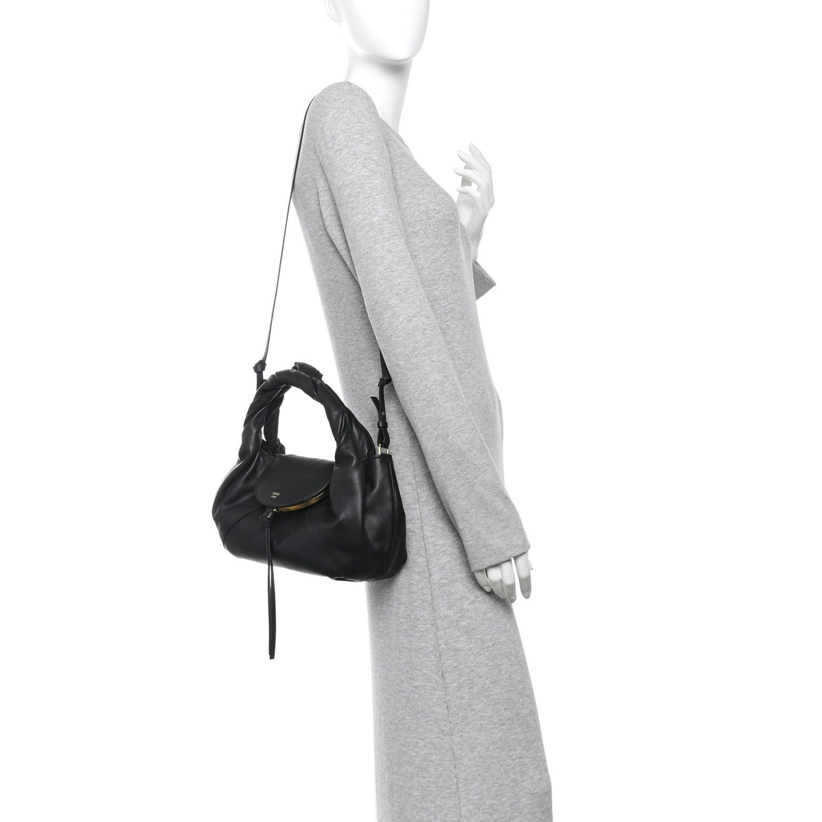 Small Calfskin Handbag - Black