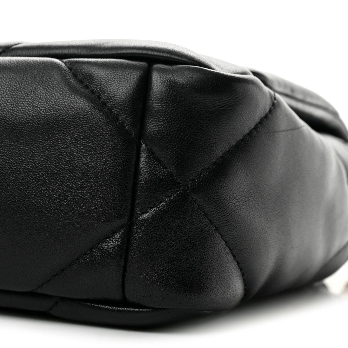 Medium Quilted Lambskin Flap Shoulder Bag - Black