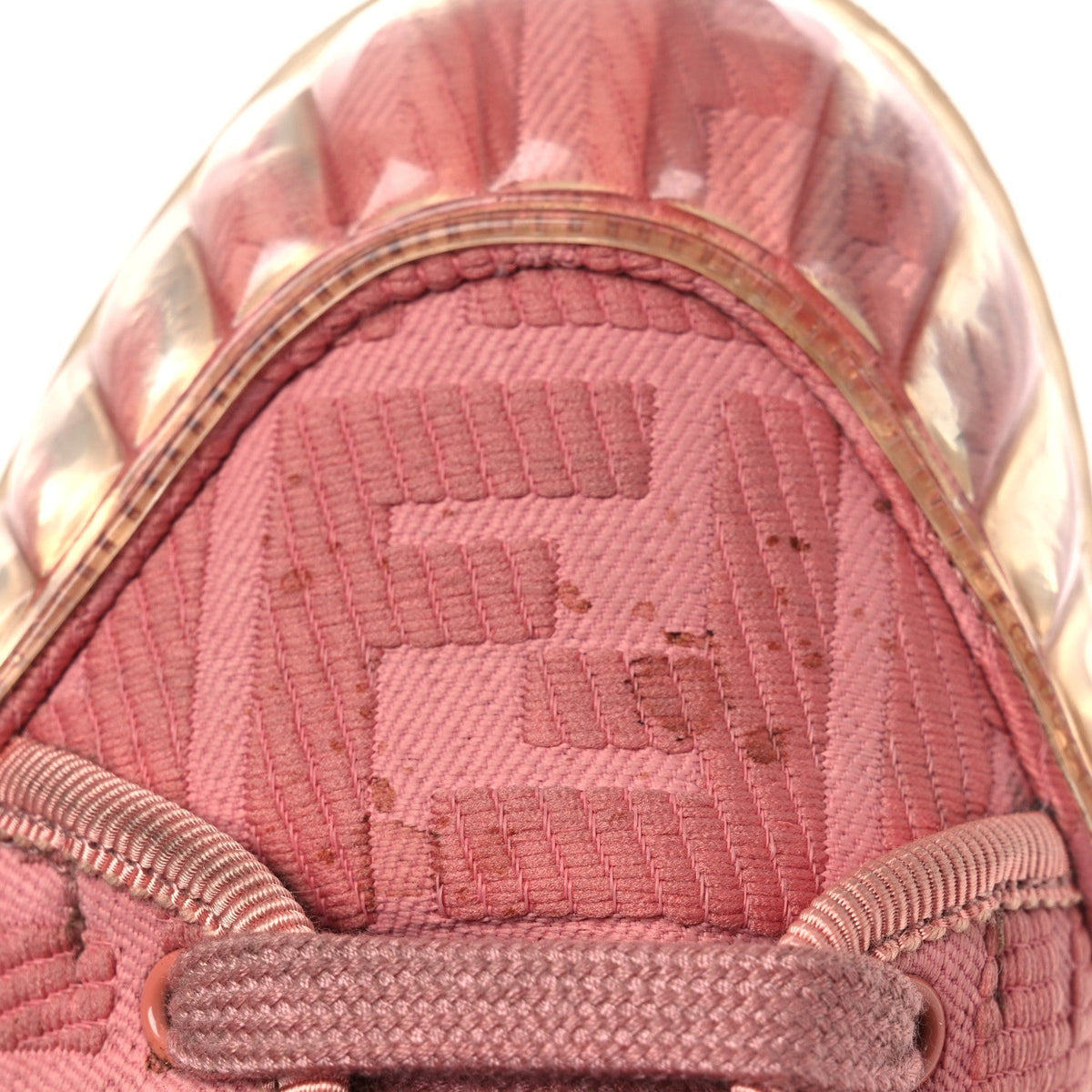 Fendi Corda FF Canvas Women's Promenade Low Top Sneakers 36.5 Pink