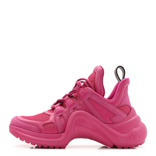 Calfskin Technical Nylon LV Archlight Sneakers Rose Pop