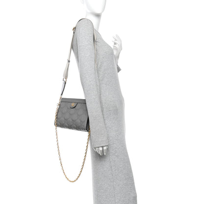 Small Calfskin Shoulder Bag - Grey