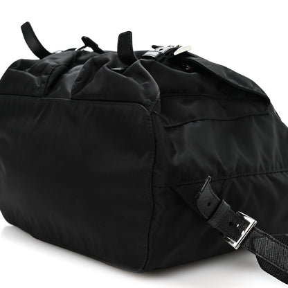 Medium Nylon Backpack - Black