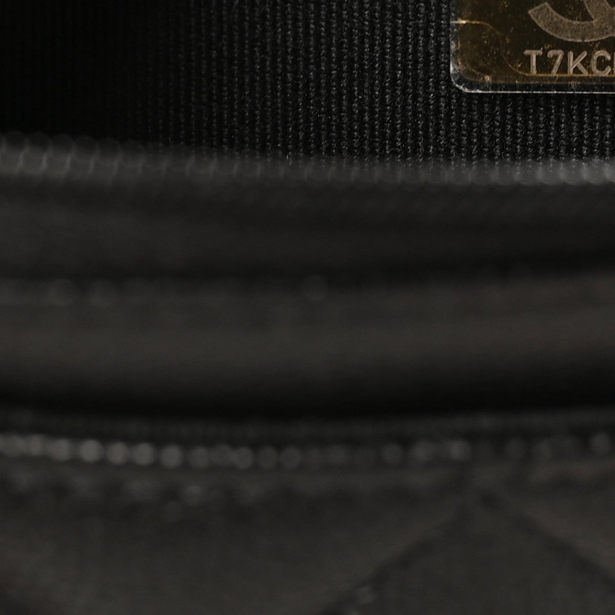 Quilted Caviar Wallet Bag - Black