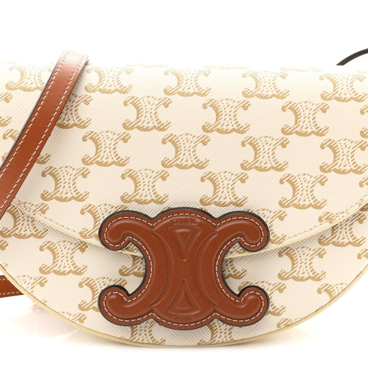 Calfskin Canvas Handbag - White