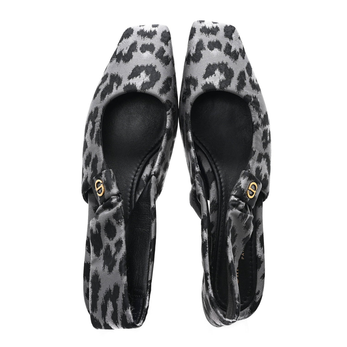 Christian Dior Nylon Women's Mizza Slingback Pumps 40 Grey Multicolor