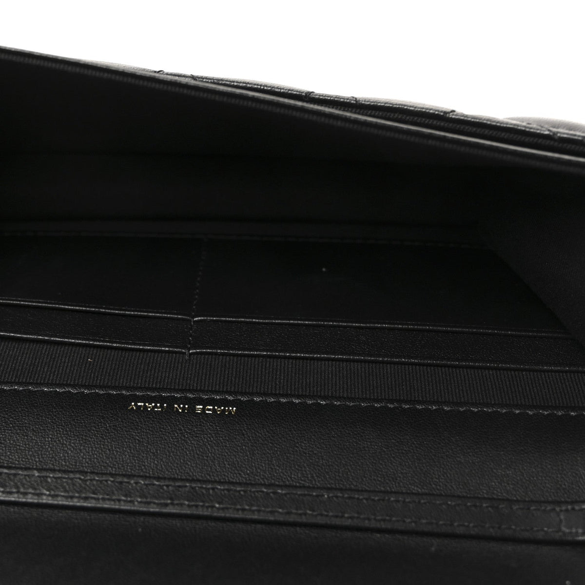 Quilted Lambskin Clutch Bag - Black