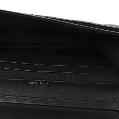 Quilted Lambskin Clutch Bag - Black