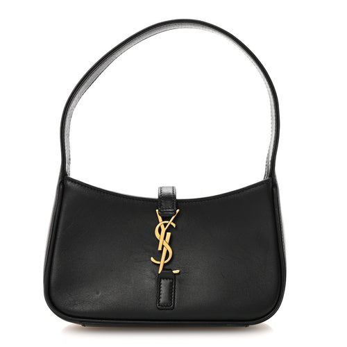 Mini Calfskin Hobo Bag - Black