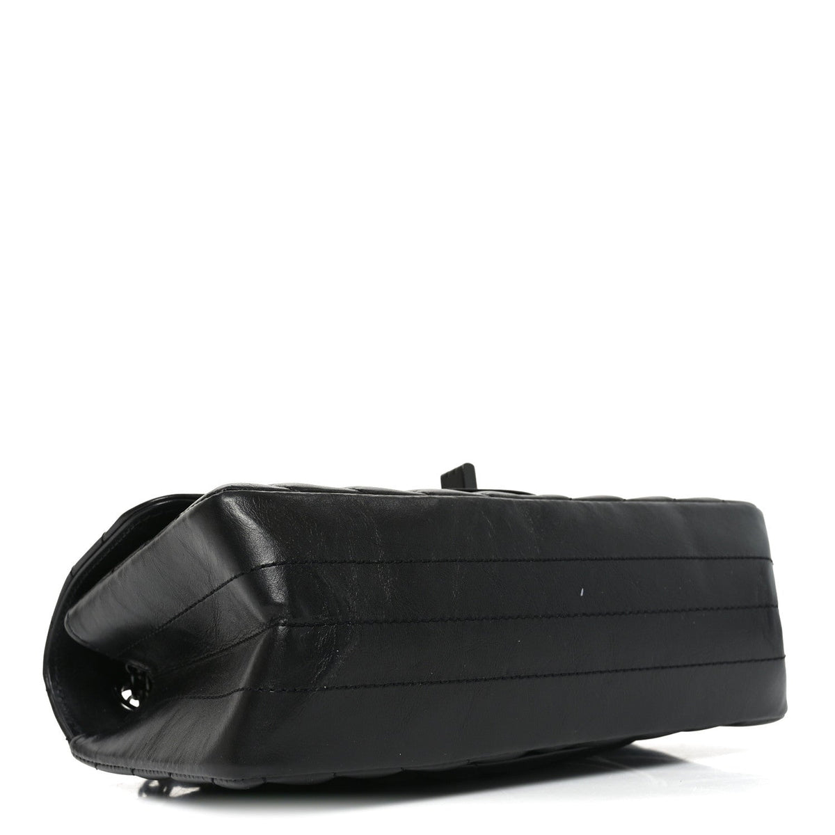 Mini Quilted Calfskin Flap Shoulder Bag - Black