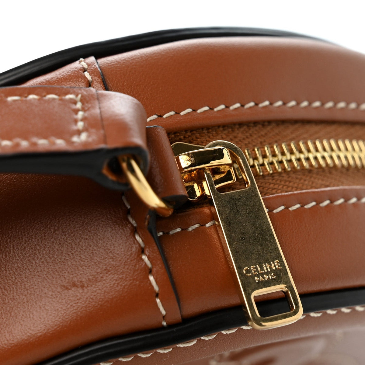 Small Calfskin Crossbody Bag - Tan