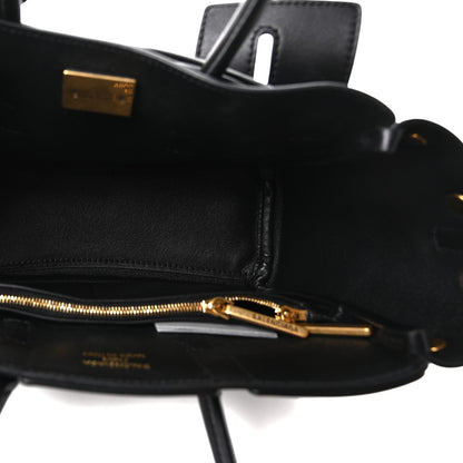 Mini Calfskin Handbag - Black