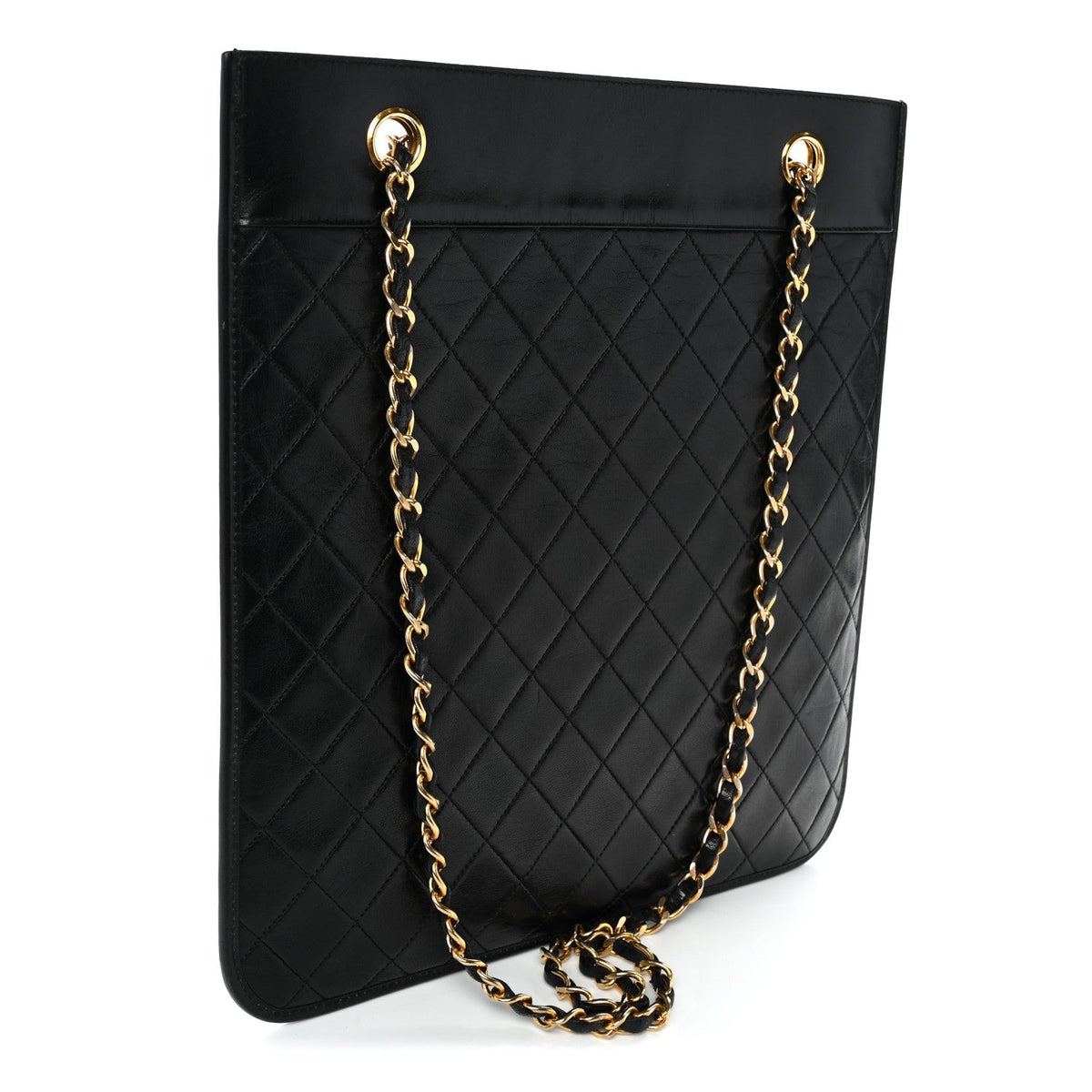 Quilted Lambskin Shoulder Bag - Black