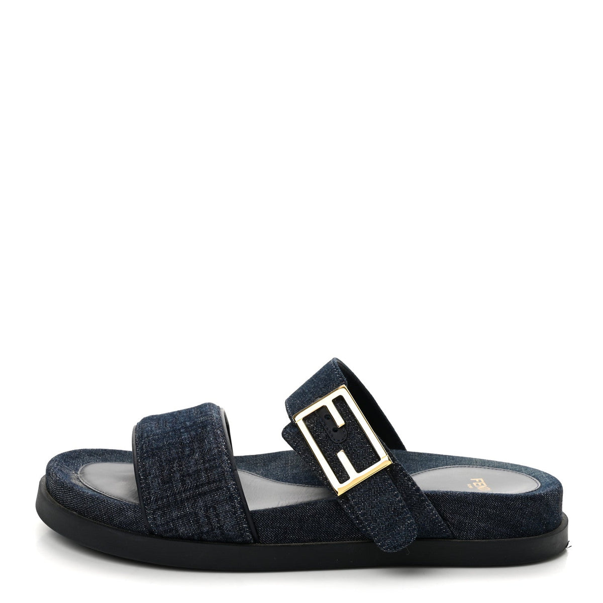 Fendidenim Ff Fendi Feel Sandals Blue