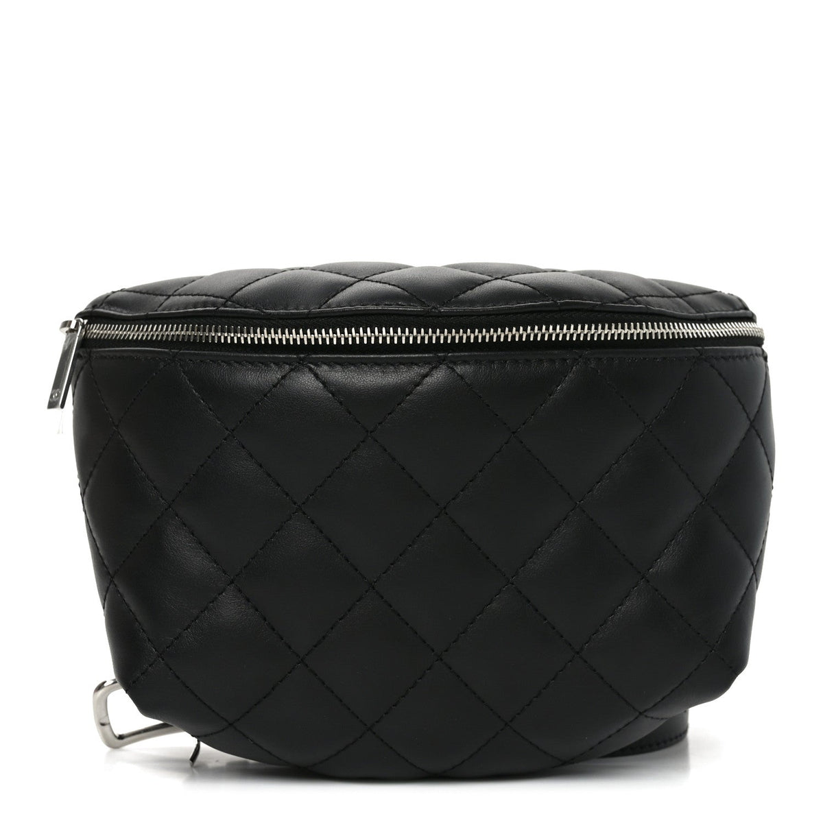 Quilted Calfskin Belt Bag - Black