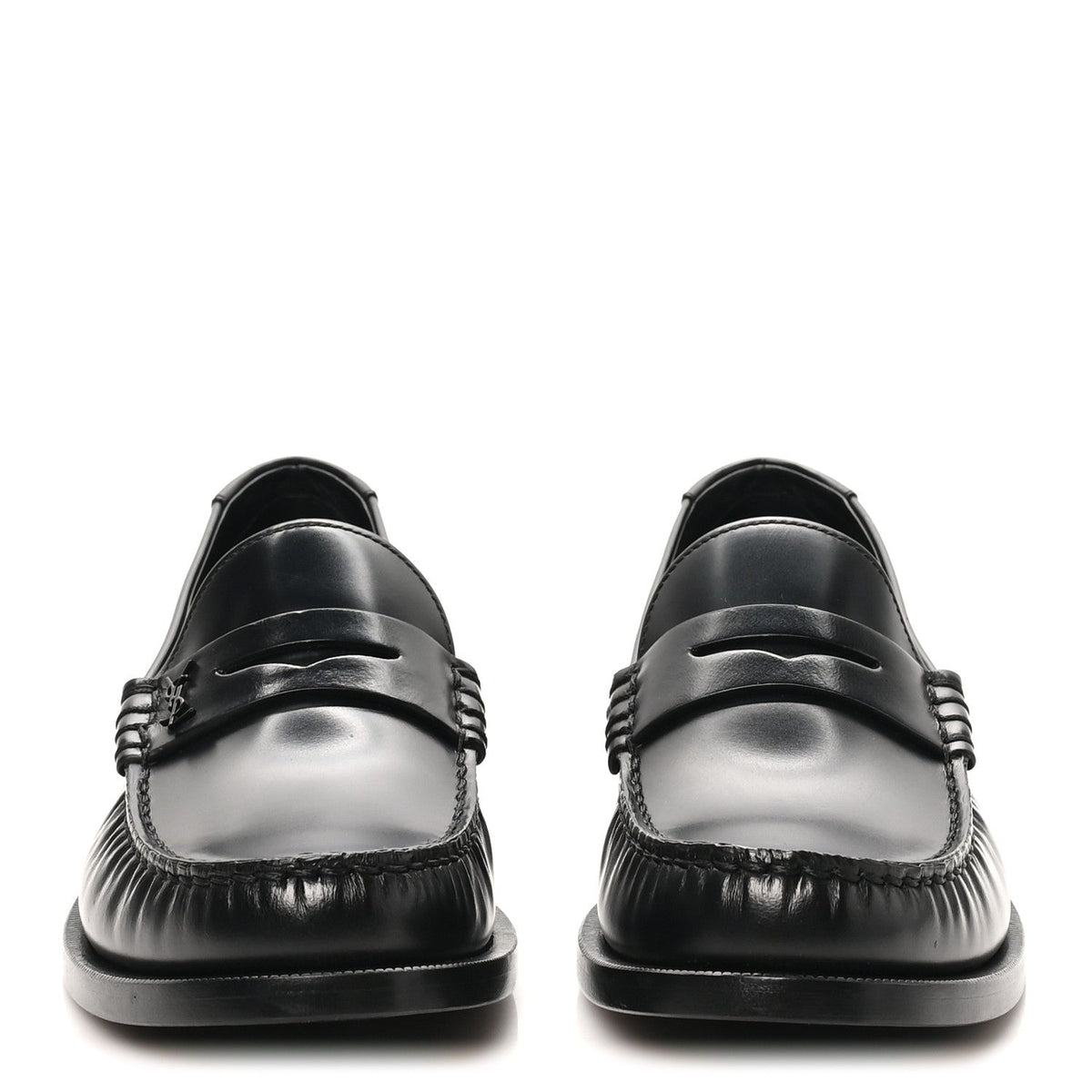 Saint Laurent Calfskin Men's Le Loafer 15 Moccasins 40 Black