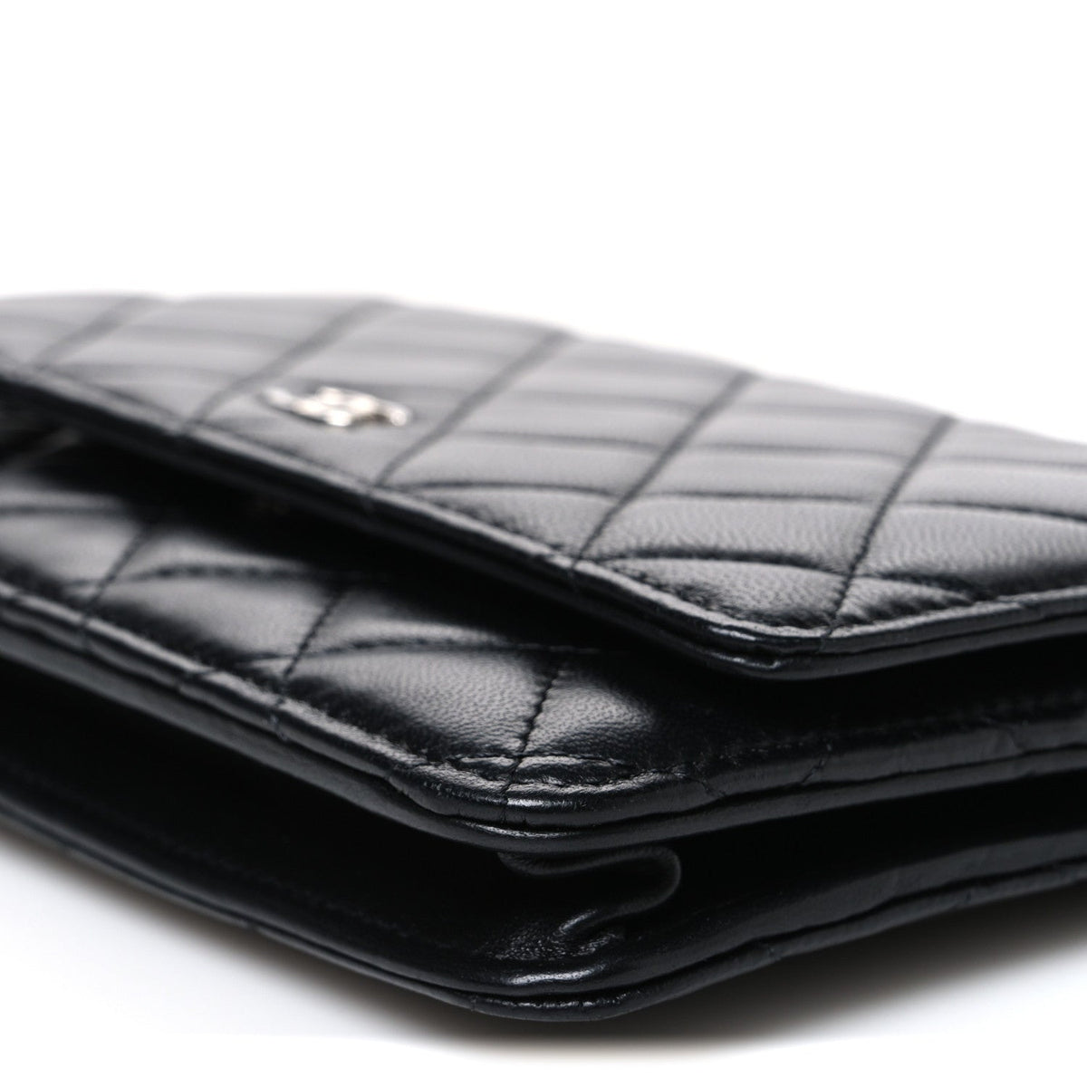 Quilted Lambskin Wallet Bag - Black