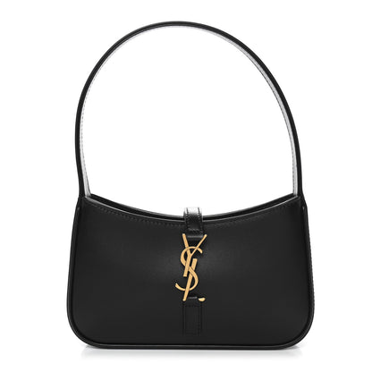 Mini Calfskin Hobo Bag - Black