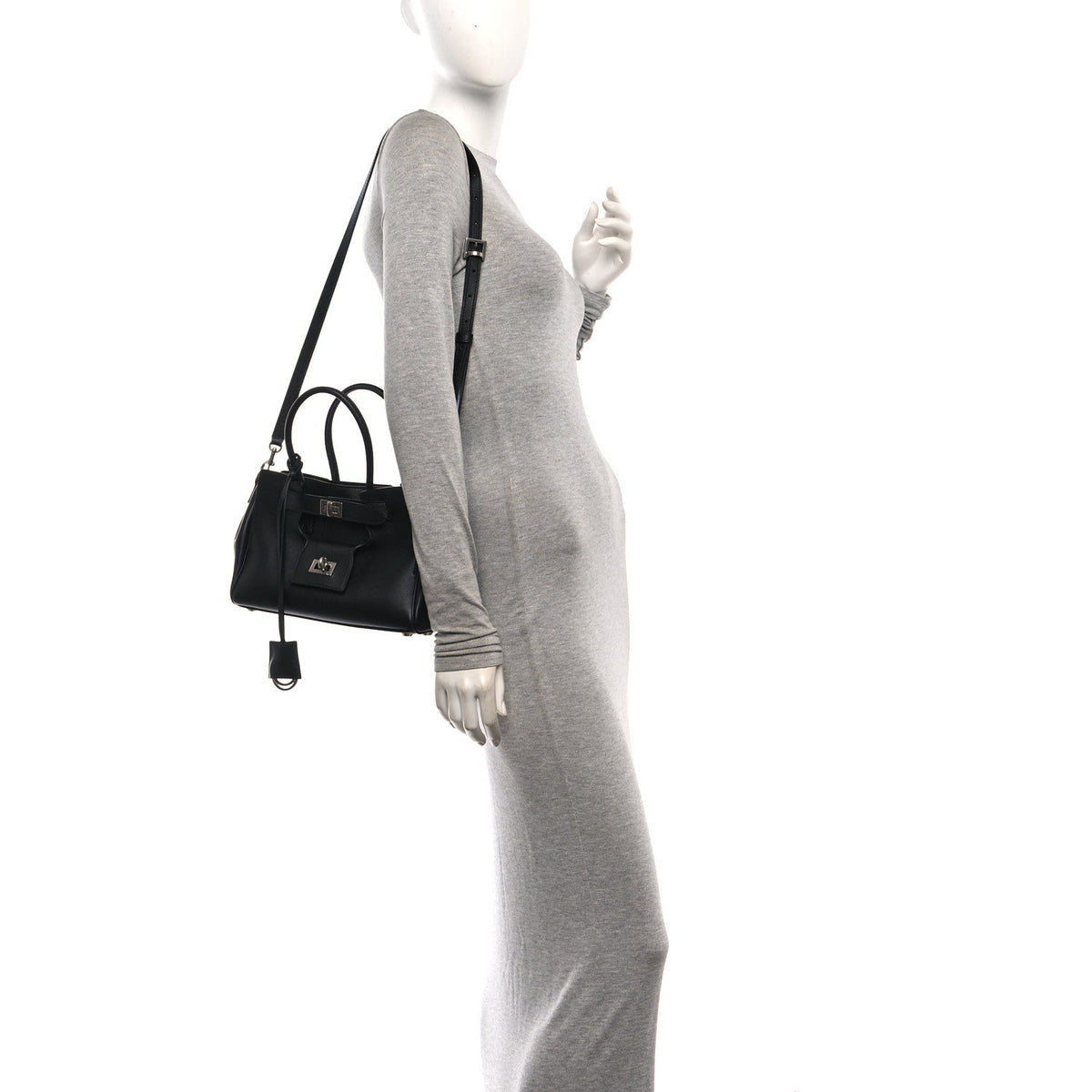 Mini Calfskin Handbag - Black