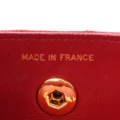 Mini Quilted Suede Flap Shoulder Bag - Red