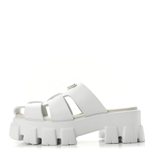 Foam Rubber Triangle Logo Monolith 55Mm Cage Sandals White