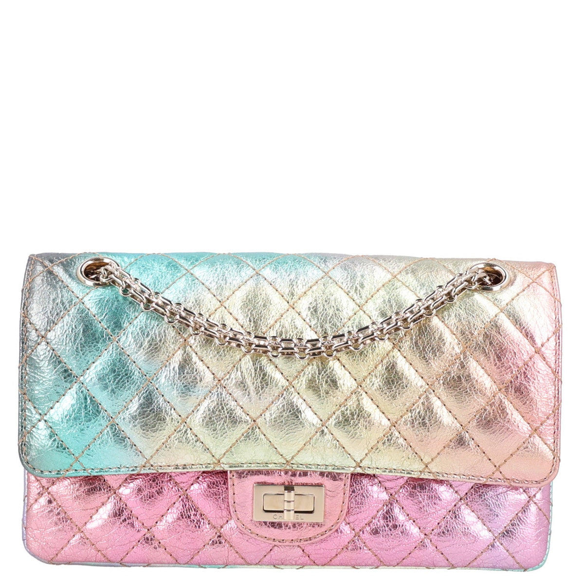 Quilted Goatskin Flap Shoulder Bag