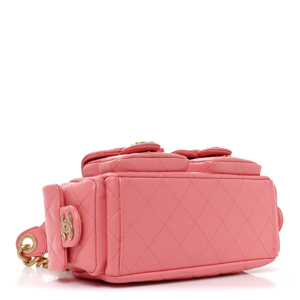 Quilted Lambskin Hobo Bag - Pink